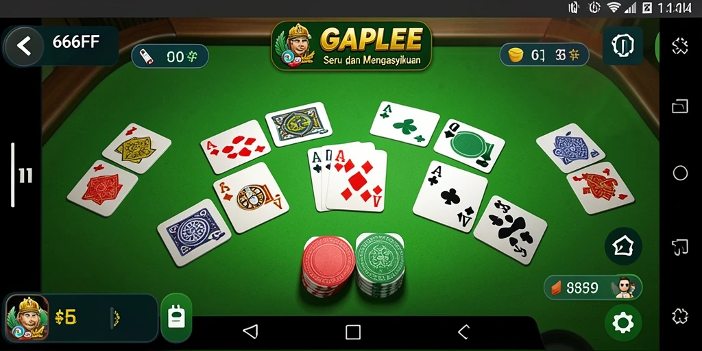 Tampilan gameplay Gaple yang mengasyikkan di 666FF.