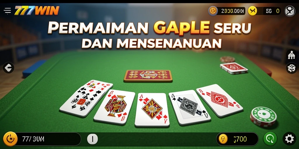 Gameplay seru Gaple di 777WIN yang menyenangkan.
