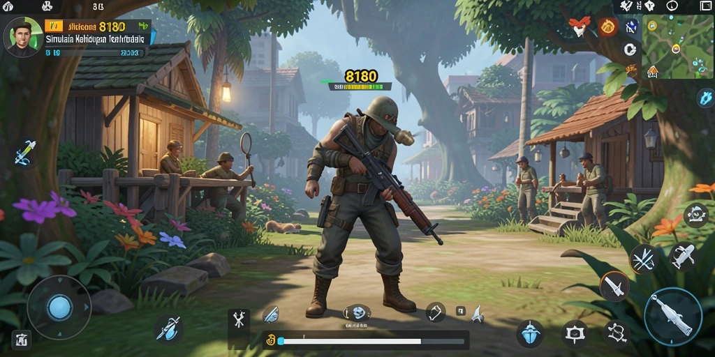 Tampilan gameplay menarik dari 8180 saat menjelajahi dunia simulation.