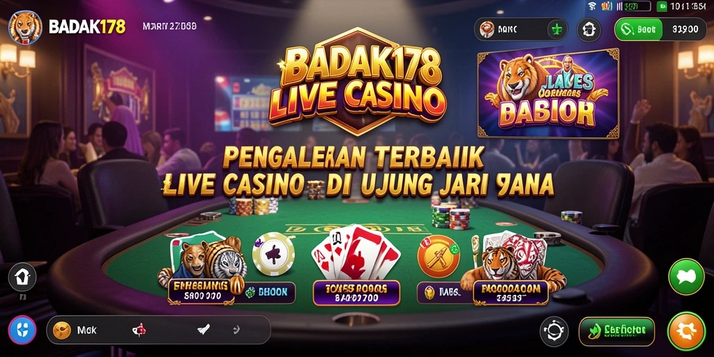 Tampilan menarik gameplay Live Casino di BADAK178.