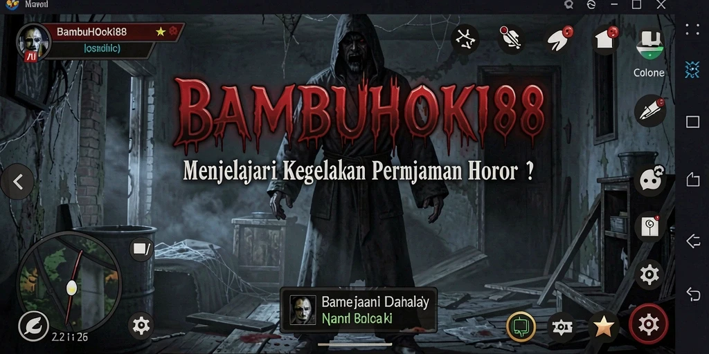 Tampilan gameplay <strong>BAMBUHOKI88</strong> yang menakutkan dan mendebarkan.