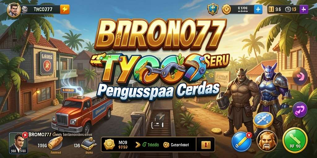Tampilan gameplay BROMO77 dengan pengelolaan bisnis yang menarik.