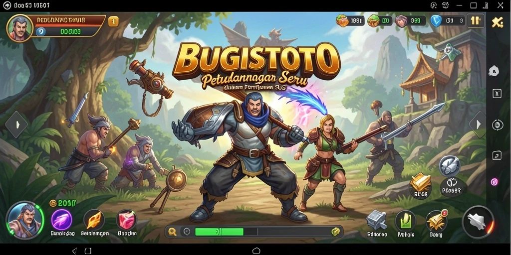 Tangkapan gameplay menarik di BUGISTOTO dengan aksi SLG yang seru.