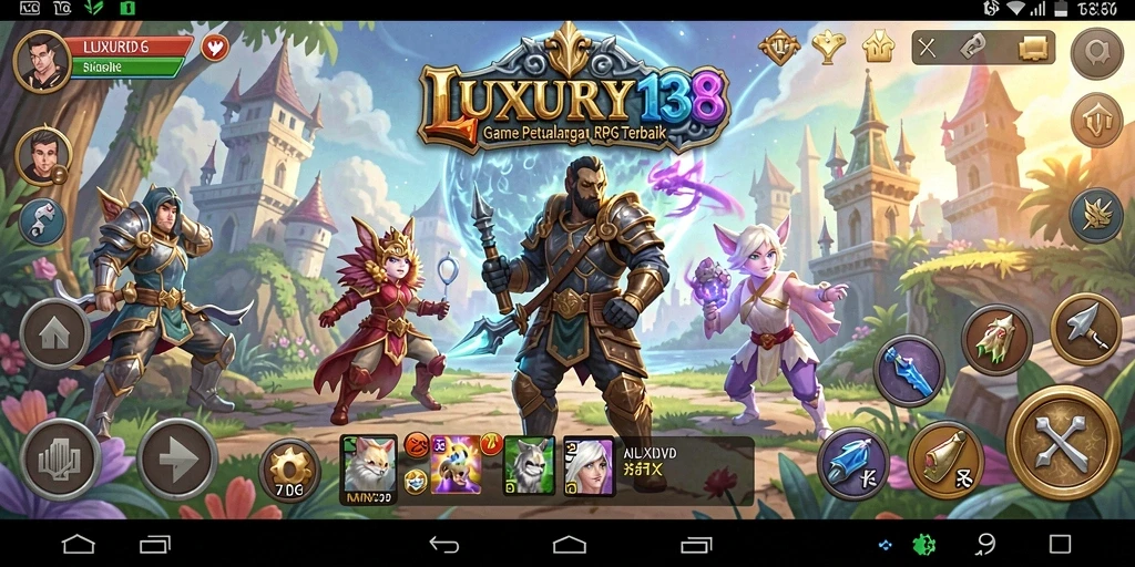 Tangkapan layar menampilkan pertarungan epik dalam <strong>LUXURY138</strong> dengan berbagai monster.