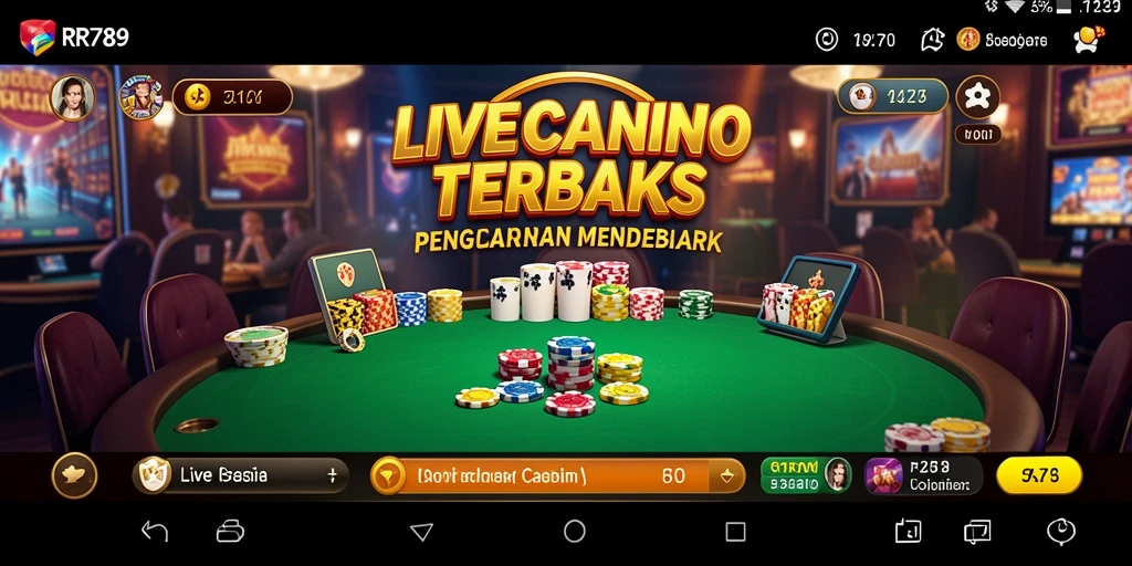 Tampilan gameplay Live Casino yang mendebarkan di RR789 dengan dealer langsung.