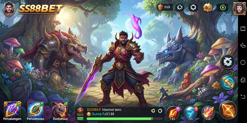 Gameplay SS88BET menunjukkan eksplorasi dunia petualangan yang menantang.