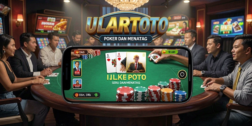 Screenshot ULARTOTO menampilkan aksi Poker yang intens dan menyenangkan.